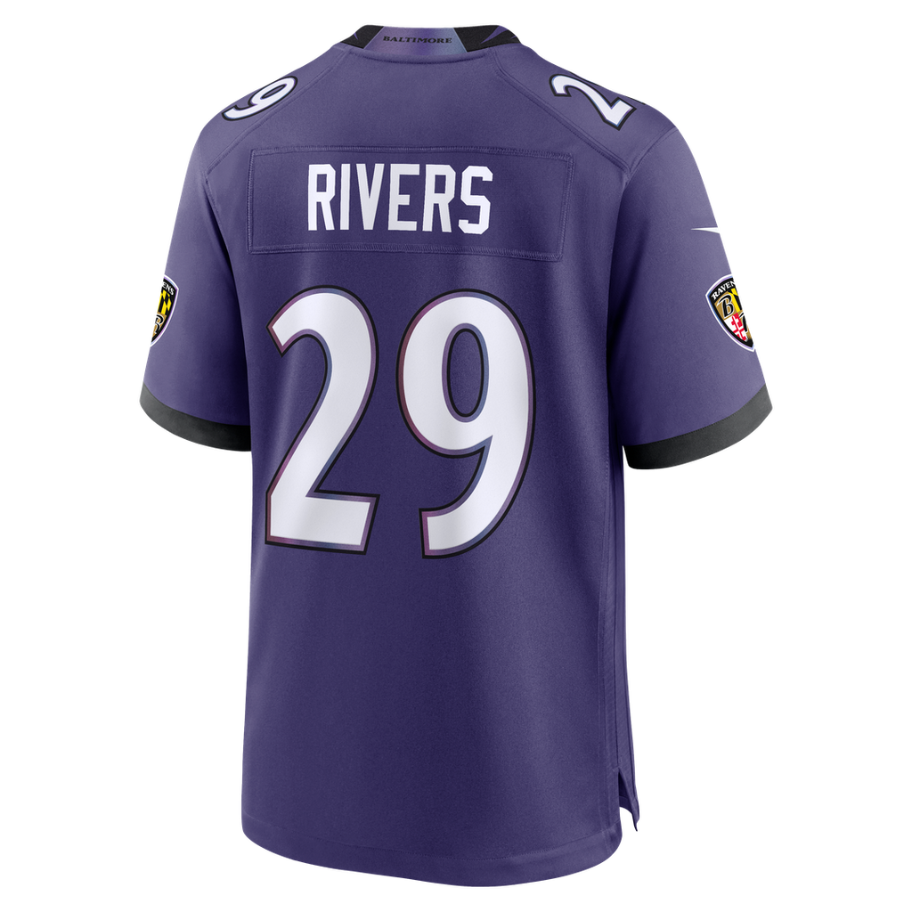 Chandler Rivers Baltimore Ravens Team Jersey - Purple