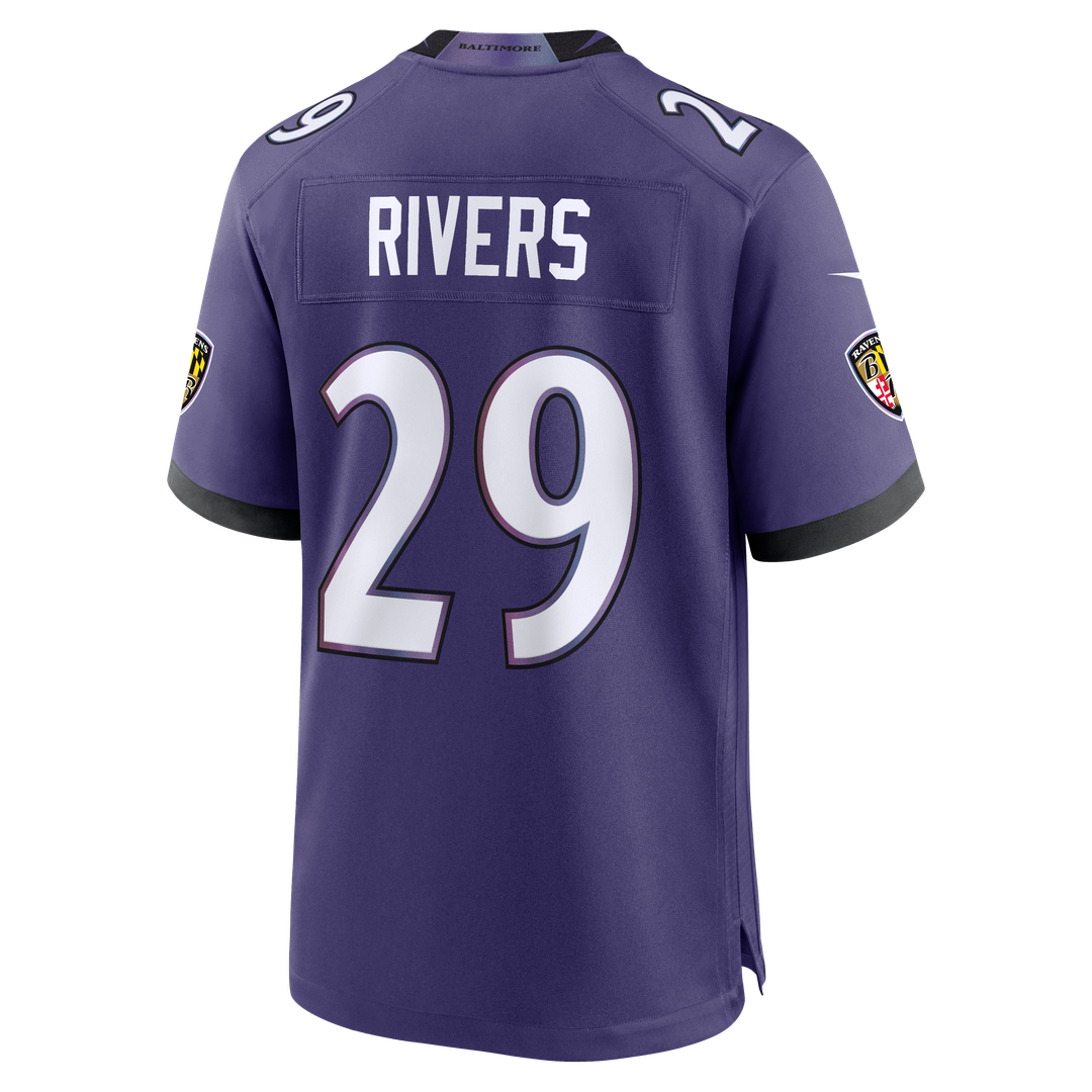 Chandler Rivers Baltimore Ravens Team Jersey - Purple