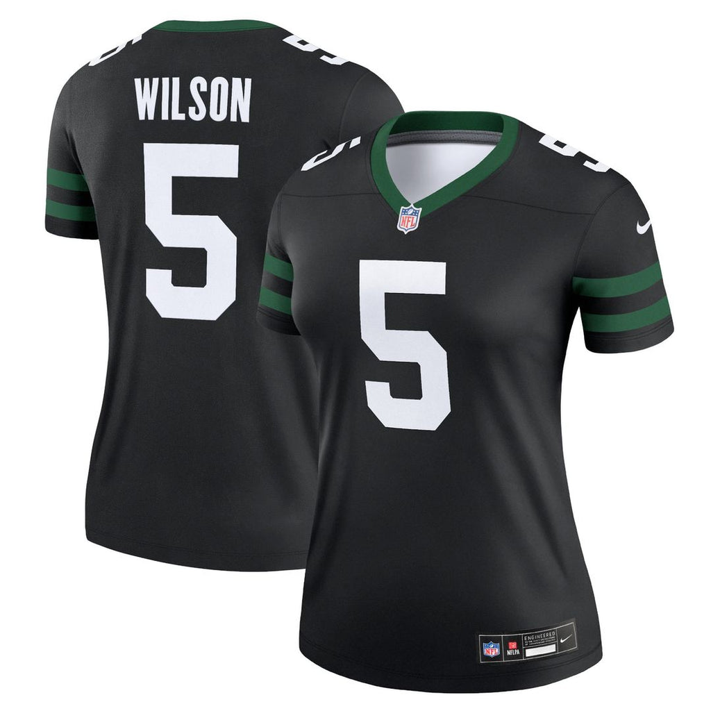 Garrett Wilson New York Jets Women's Alternate Legend Player Performance Top - Legacy Black