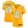 Justin Herbert Los Angeles Chargers Women's Alternate Charger Power Jersey - Gold