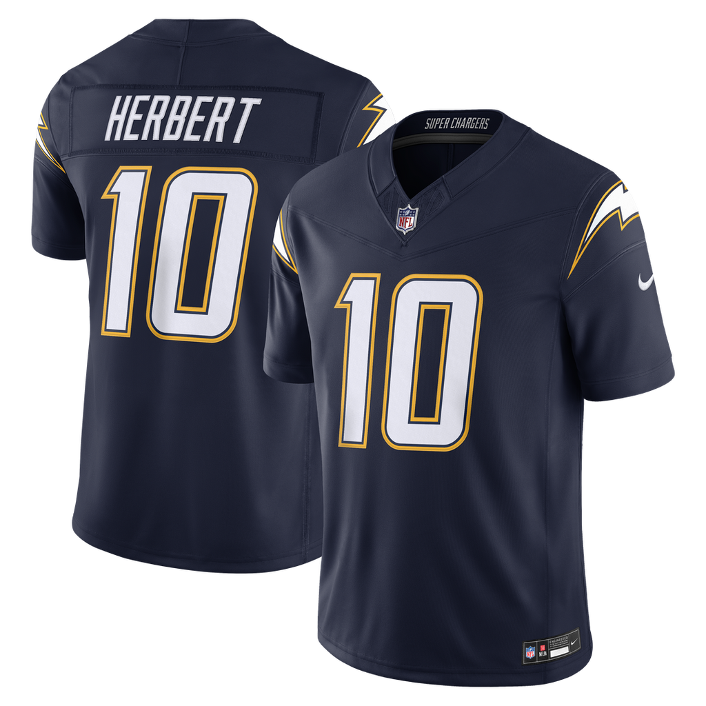 Justin Herbert Los Angeles Chargers Alternate Super Chargers Stitched Jersey - Navy