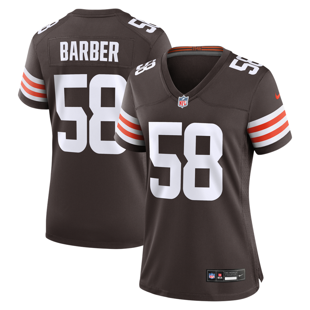 Austin Barber Cleveland Browns Women's Team Jersey - Brown