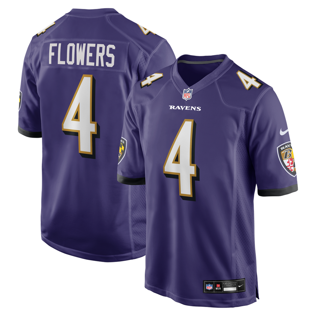 Zay Flowers Baltimore Ravens Jersey - Purple