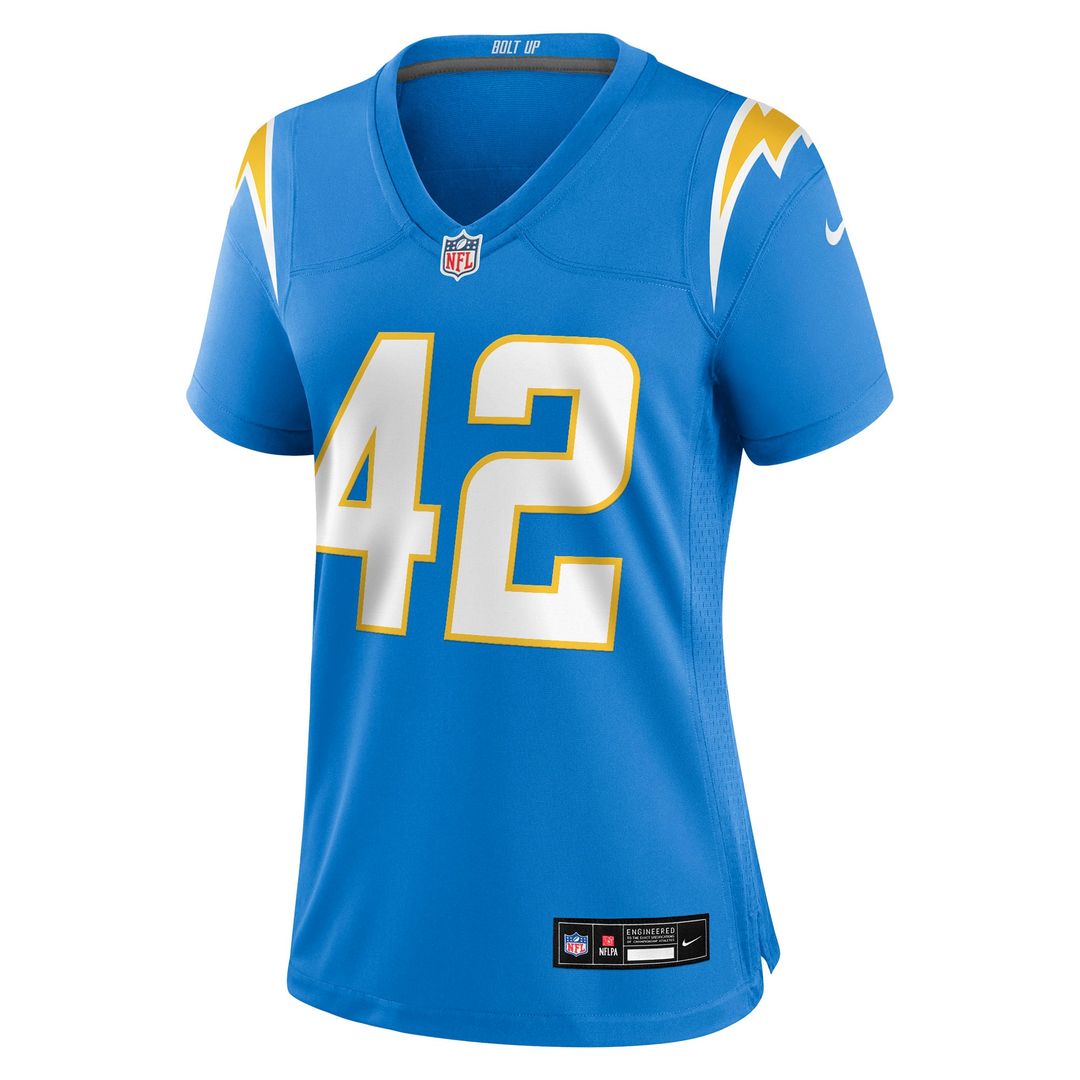 Tucker Fisk Los Angeles Chargers Women's Team Jersey - Powder Blue