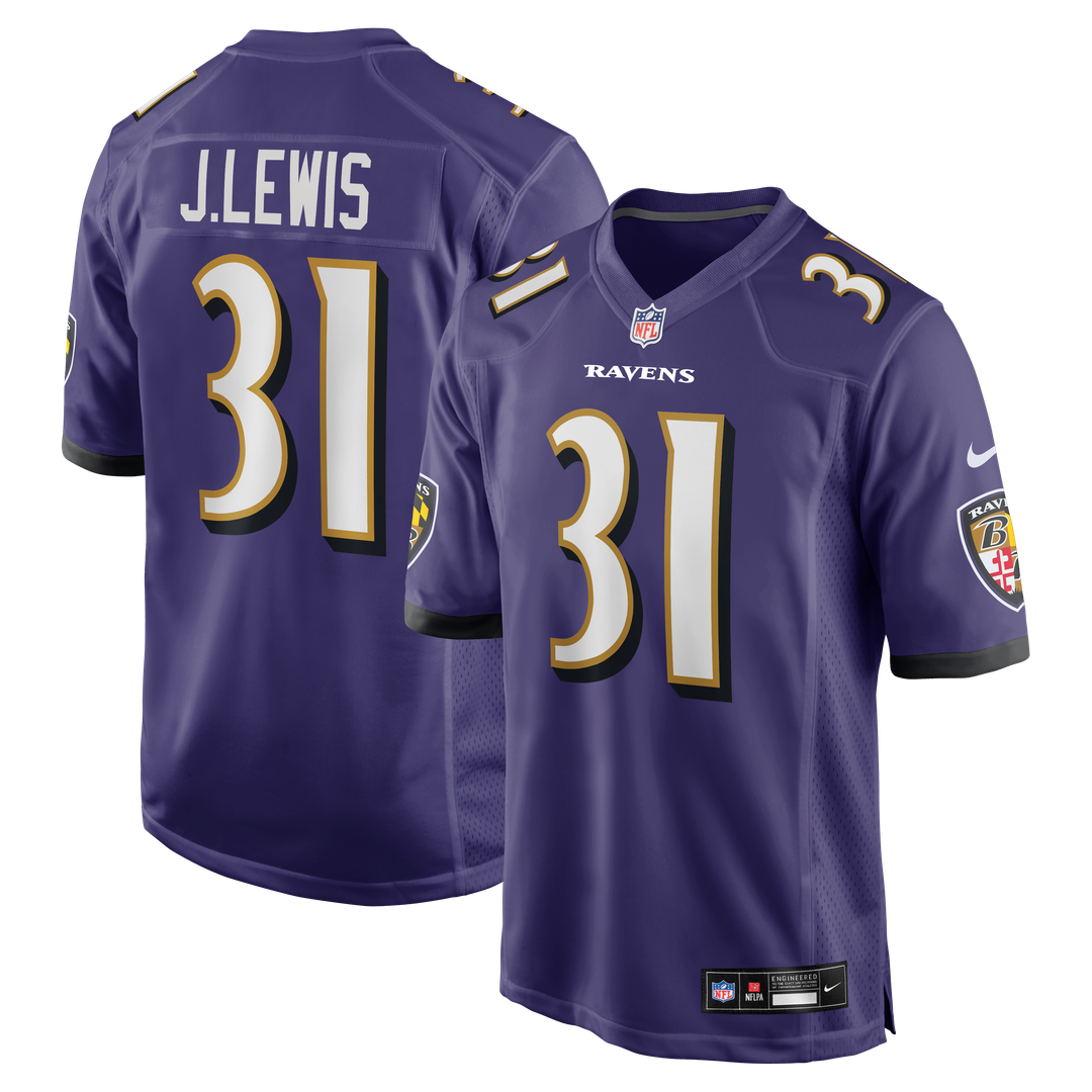 Jamal Lewis Baltimore Ravens Game Retired Player Jersey - Purple
