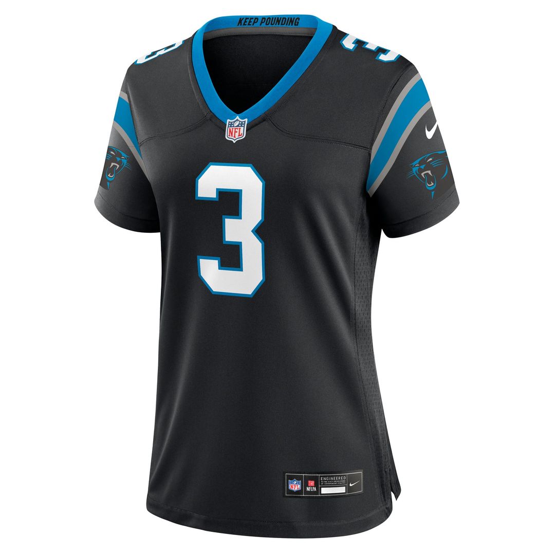 Princely Umanmielen Carolina Panthers Women's Team Jersey - Black