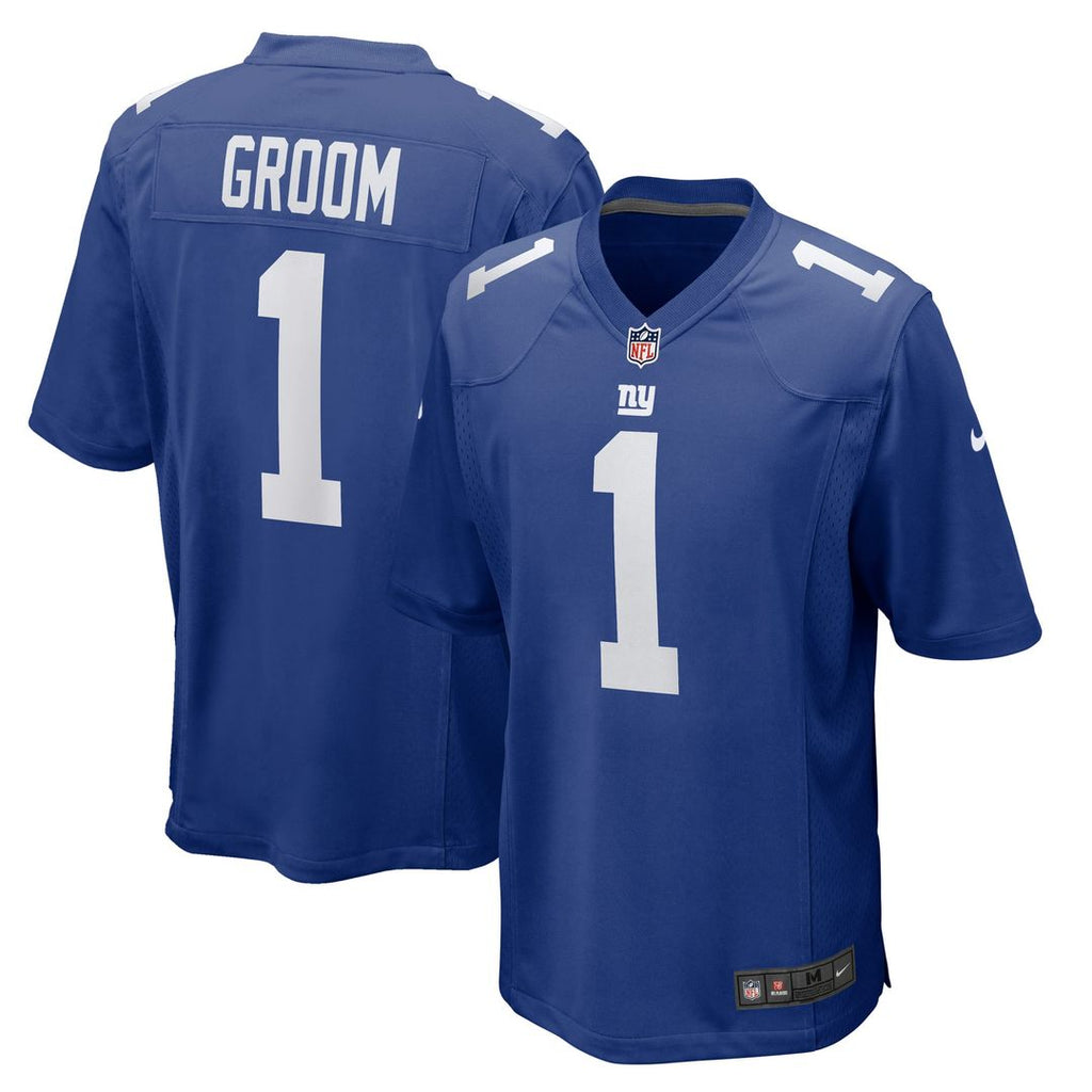 Number 1 Groom New York Giants Jersey - Royal