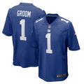 Number 1 Groom New York Giants Jersey - Royal