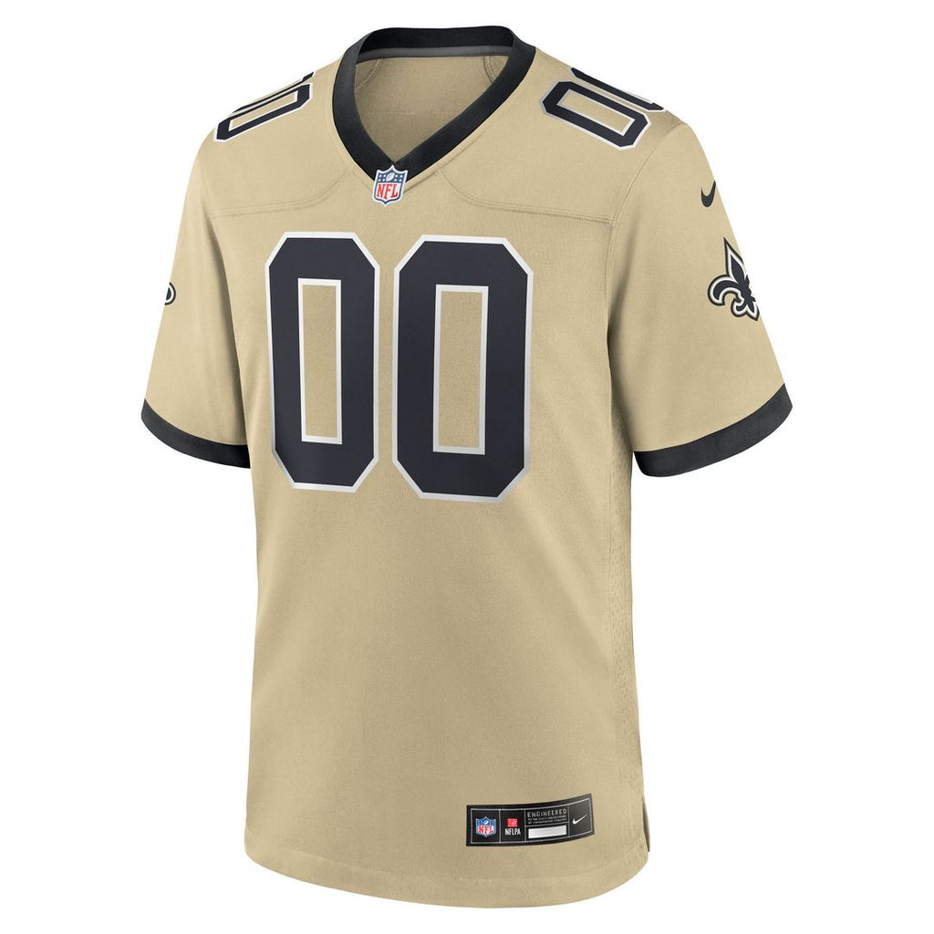 New Orleans Saints Youth Gameday Golds Alternate Custom Jersey - Gold
