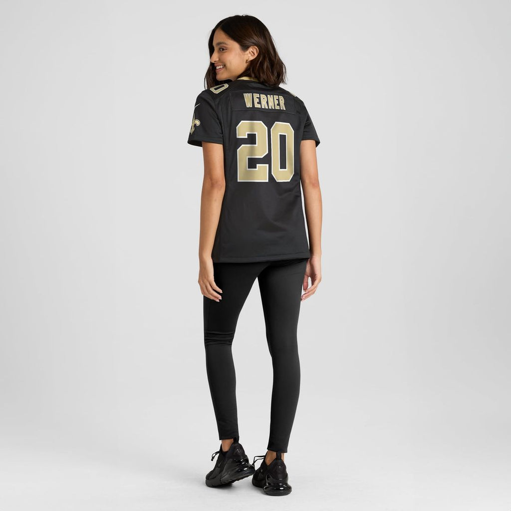 Pete Werner New Orleans Saints Women's Jersey - Black