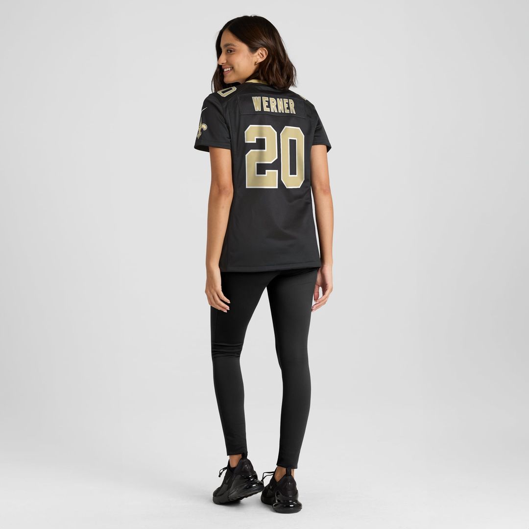 Pete Werner New Orleans Saints Women's Jersey - Black