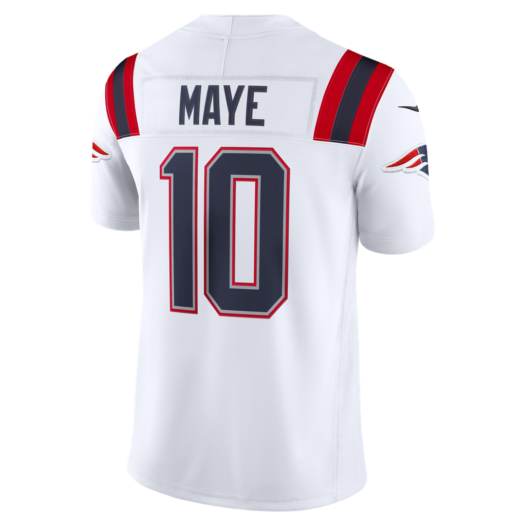 Drake Maye New England Patriots Stitched Jersey - White