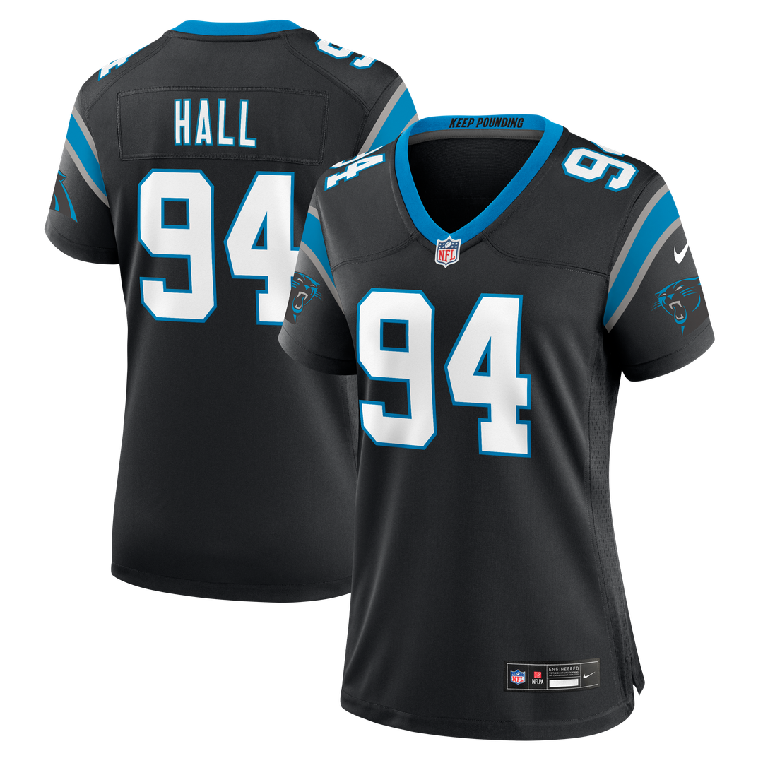 Aaron Hall Carolina Panthers Women's Team Jersey - Black