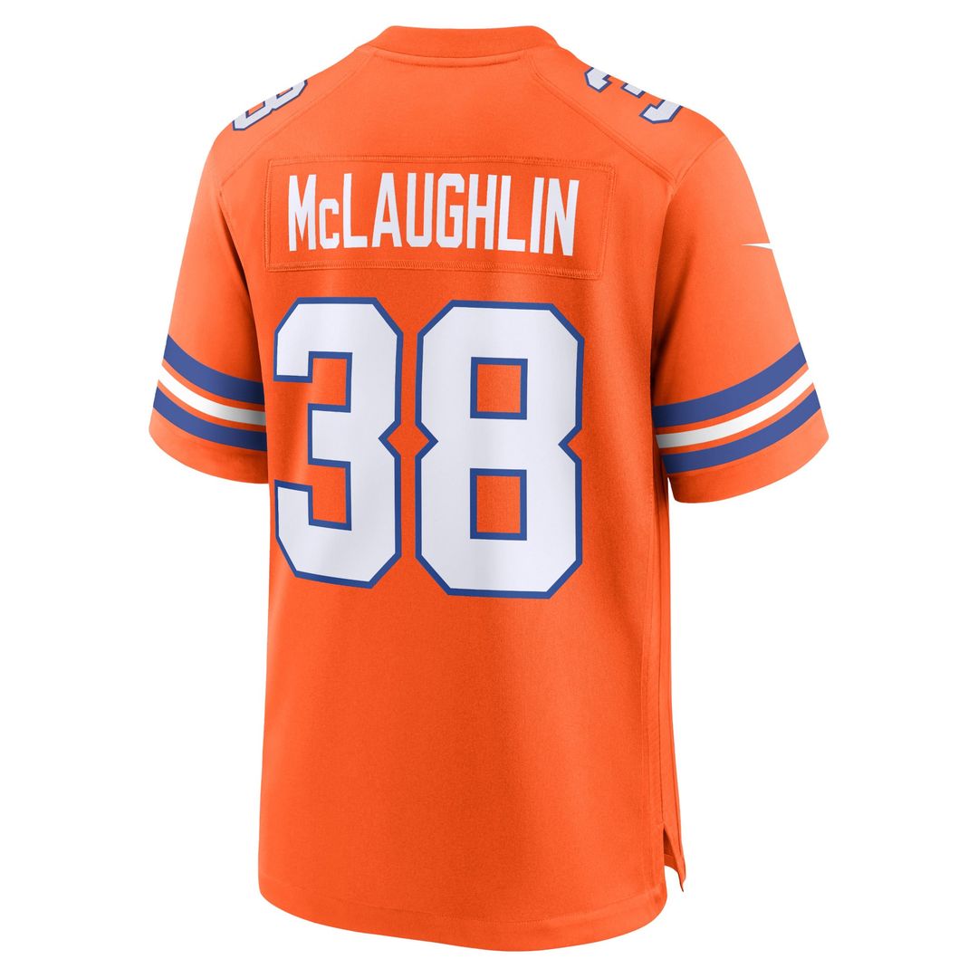 Jaleel McLaughlin Denver Broncos Mile High Collection 1977 Throwback Player Jersey - Orange