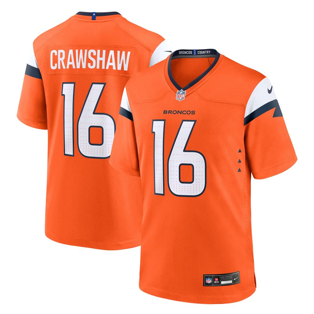 Jeremy Crawshaw Denver Broncos Team Jersey - Orange