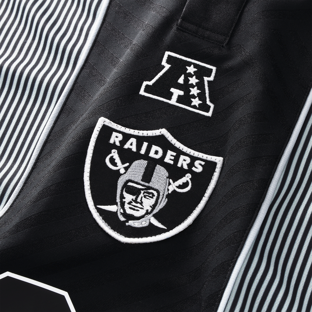 Las Vegas Raiders Youth Football x Football Collared Fan Top - Silver/Black