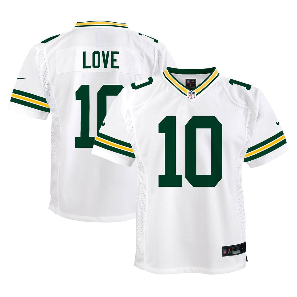 Love Green Bay Packers Youth Jersey - White