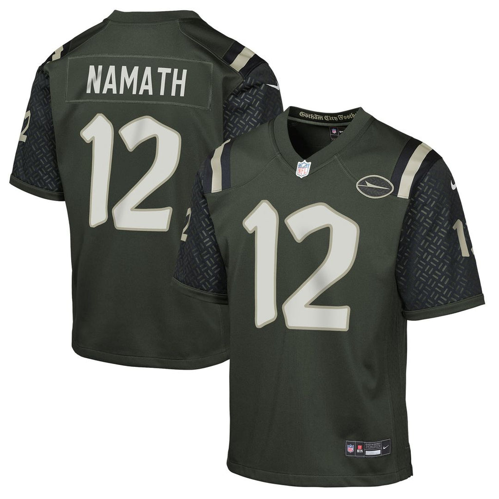 Joe Namath New York Jets Youth 2025 Rivalries Collection Retired Player Jersey - Gotham Green