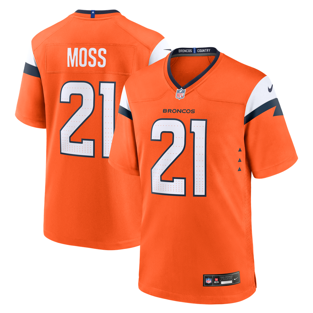 Riley Moss Denver Broncos Team Jersey - Orange