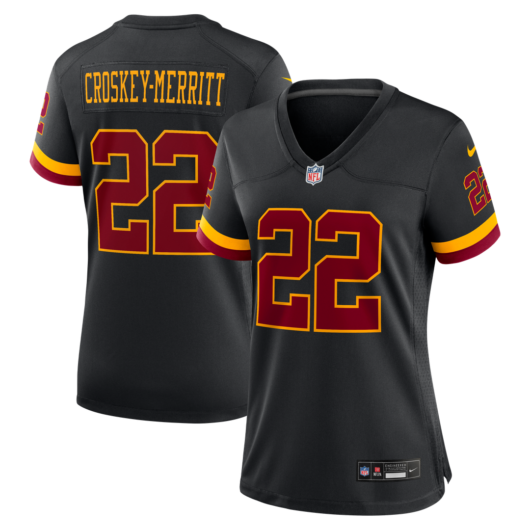 Jacory Croskey-Merritt Washington Commanders Women's Hail Raiser Alternate Jersey - Black