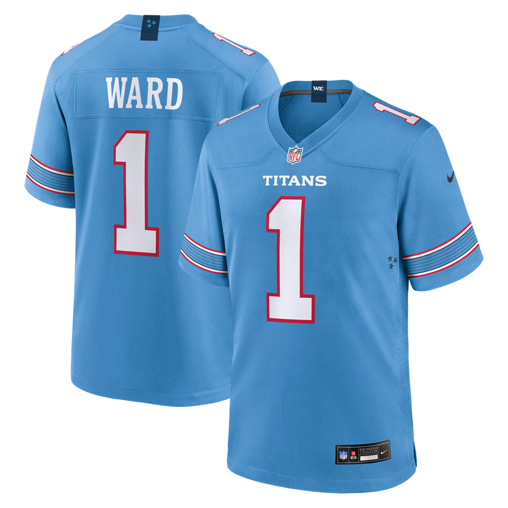 Cameron Ward Tennessee Titans Jersey - Light Blue