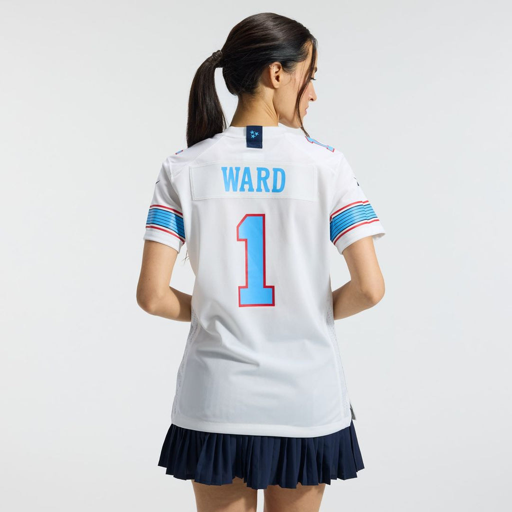 Cameron Ward Tennessee Titans Women's Jersey - Light Blue