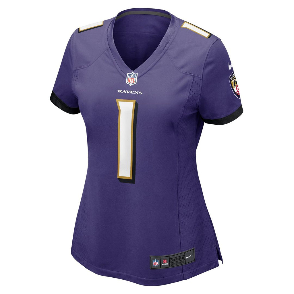 Number 1 Mom Baltimore Ravens Women's Jersey - Purple