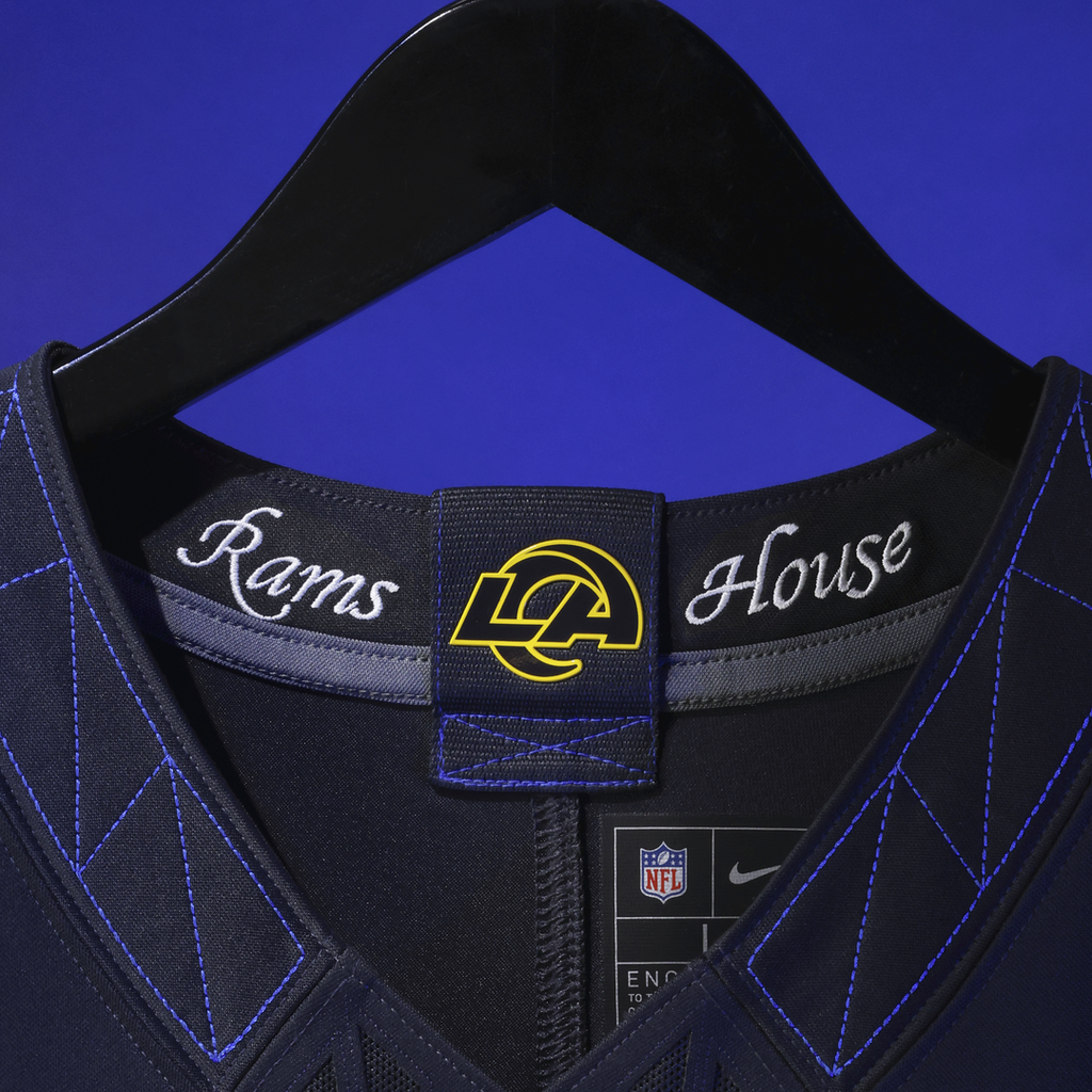 Puka Nacua Los Angeles Rams Rivalries Collection Stitched Jersey - Dark Blue